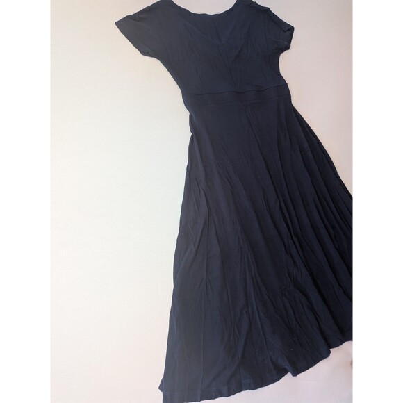 Modcloth Midi Dress Small Lively Dialogue Short Sleeve V-Neck Stretch Jersey - Picture 10 of 12